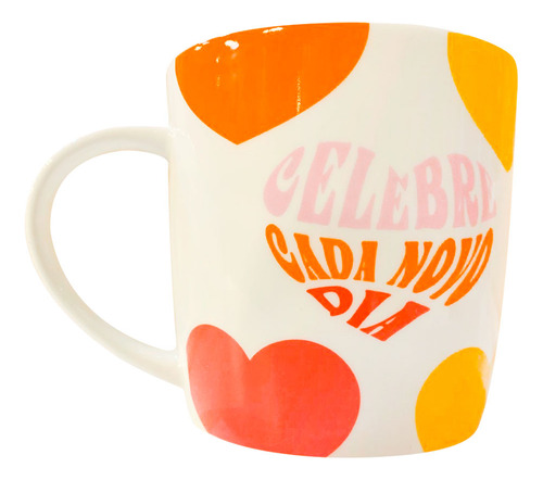 Caneca Ceramica 400ml - Frases Cores E Amores Celebre