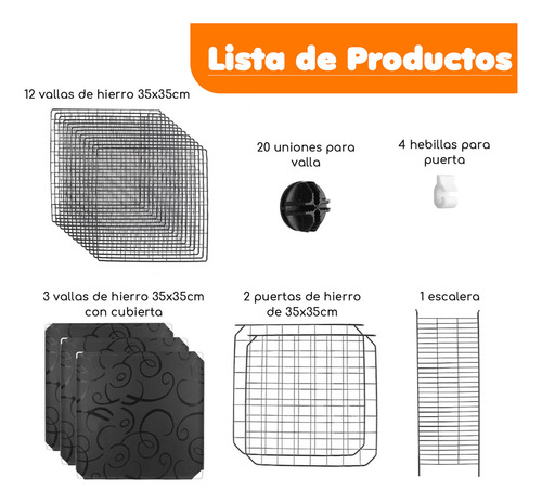 Jaula Corral Armable De 2 Niveles Para Mascotas Pequeñas