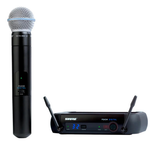 Sistema S/ Fio Shure Pgxd24/beta58 Microfone Muito Bom