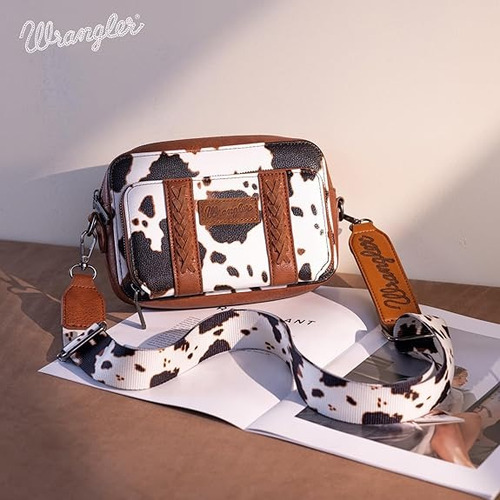 Cartera Deportiva Wrangler Cowgirl A Importada Original Café