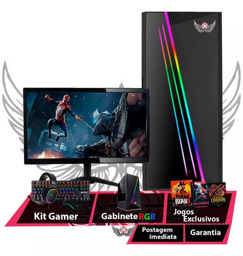 Kit Pc Gamer I7 480gb Placa De Vídeo + Monitor + Combo Game