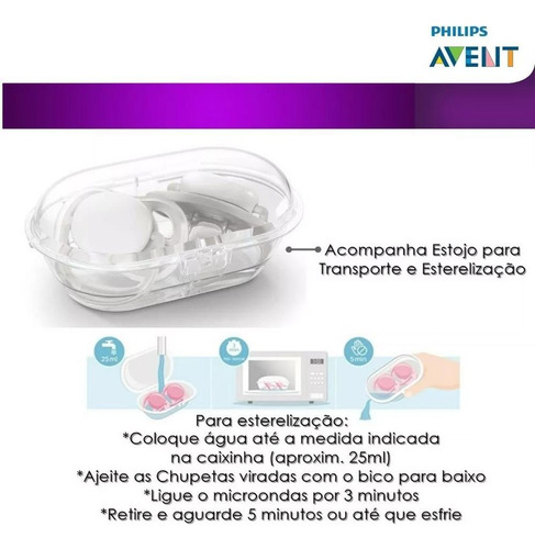 Chupeta Ultra Air Happy 0-6m Barco Com 2 Philips Avent