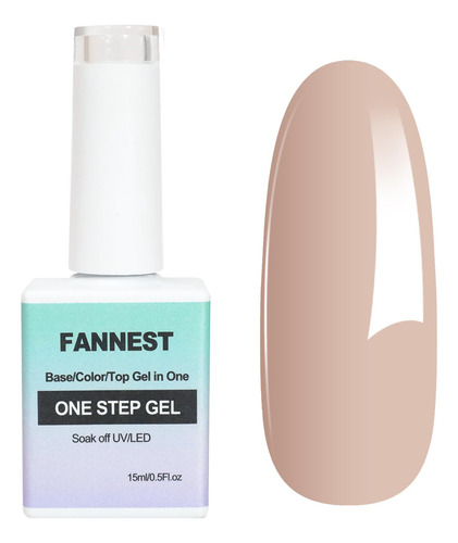 One Step Gel 3 En 1, Color Nude Soak Off, 0.5 Oz