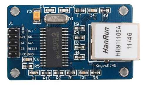 Modulo Ethernet Enc28j60 Desarrollo Pic Arm Lan Red Rapsberr