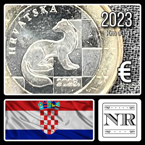 Croacia - 1 Euro - Año 2023 - Km #141 - Marta - Hurón