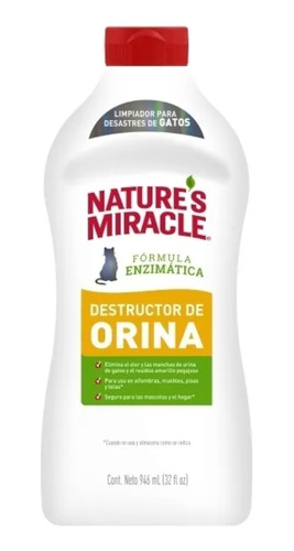 Nature's Miracle Destructor De Orina Olores Atrayentes 946ml