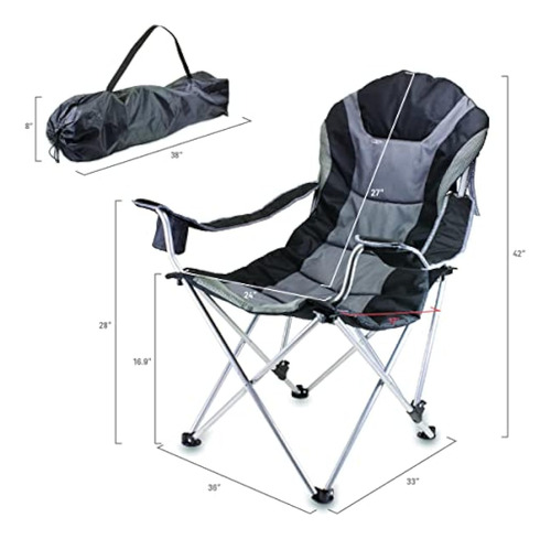 Silla De Campamento Reclinable Picnic Time, Silla De Playa P