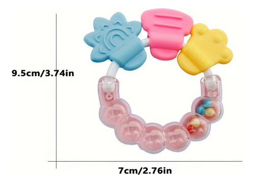 Jy Brinquedos De Silicone Para Bebês Chocalho Mordedor