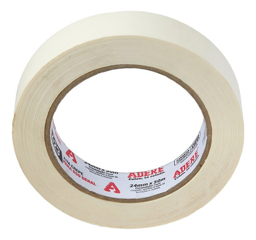 Juego de 10 cintas adhesivas de crepé para pintura inmobiliaria, 24 mm x 50 m, 423 colores, blanco liso