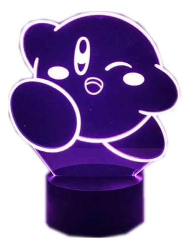 Lámpara De Ilusión 3d Anime Kirby 3d Luz De Noche Linda Dibu