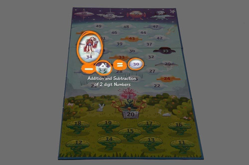 Cloud Hopper Addition Subtraction Stem Game - Alien Chase Ad