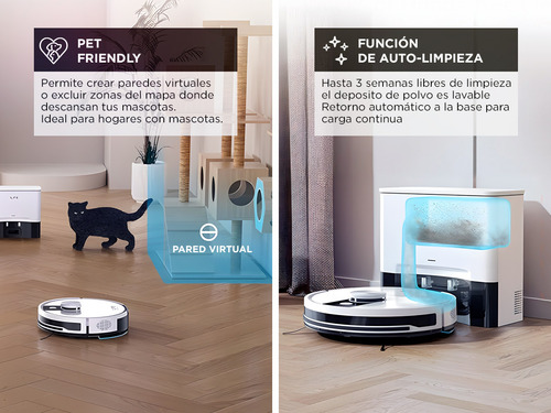 Aspiradora Trapeadora Robot Gadnic Con Base Mapeo Inteligent