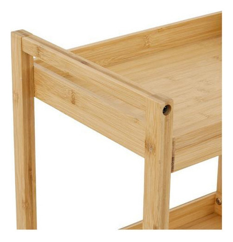 Carrinho Organizador Multiuso Madeira Com Rodas 84x42x30cm