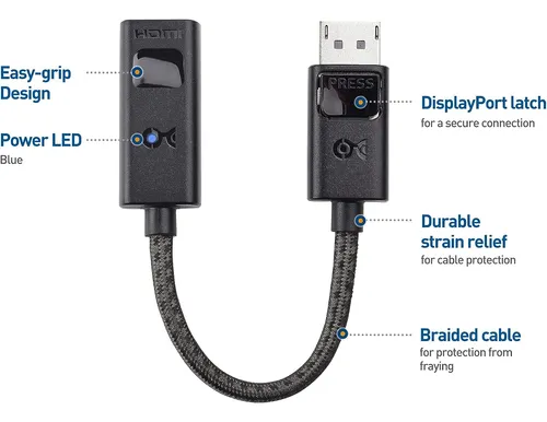 Adaptador displayport a hdmi 2.1 hotsell