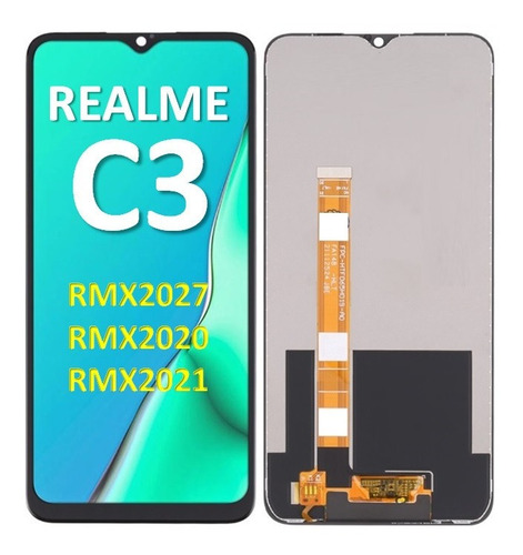 Tela Frontal Display Para Realme C3 Rmx2020 Rmx2021 Rmx2027
