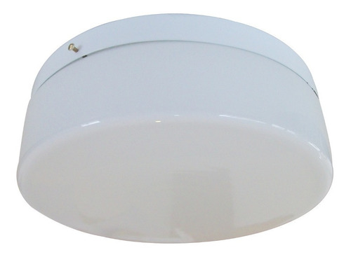 Aplique Plafon Techo Tipo Escolar Vidrio Base Blanco 2 Luces