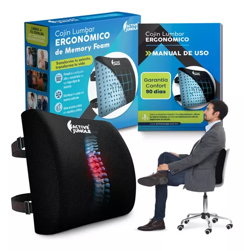 Cojín de asiento y cojín lumbar para silla de oficina con gel