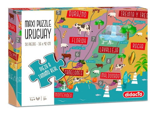 Maxi Puzzle - Mapa De Uruguay - Didacta