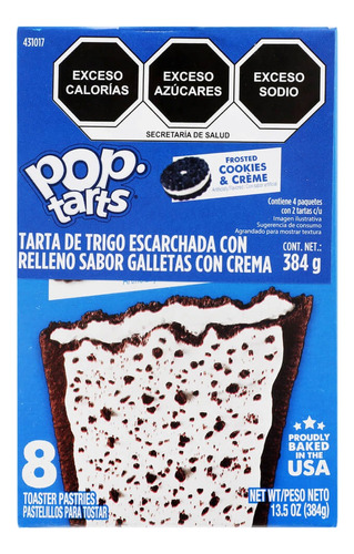 2 Pzs Kelloggs Tarta De Cereal Rellena Cookes And Cream Pop