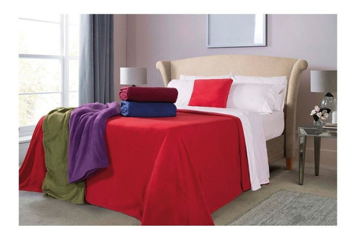 Imagen 1 de 2 de Frazada Jean Cartier Polar 2 1/2 plazas color rojo con diseño liso de 240cm x 220cm