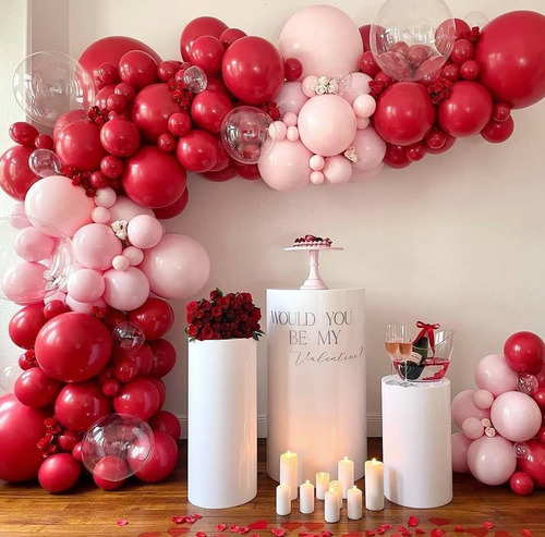 Ruby Red Globos 100pcs Bobo Rojo Oscuro Arco De Guirnaldas A