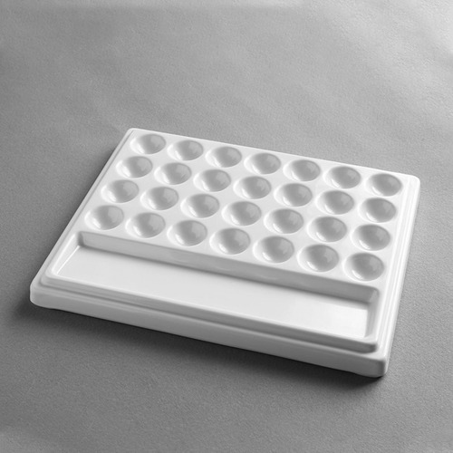 Paleta De Pintura Rectangular De 28 Pocillos Para Mezclar Co