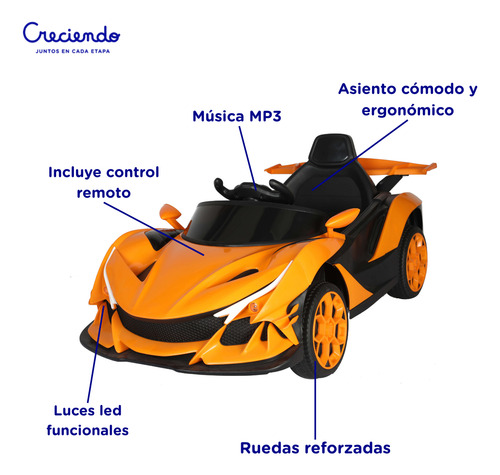 Auto Infantil A Bateria Lamborghini 12v A Control Remoto