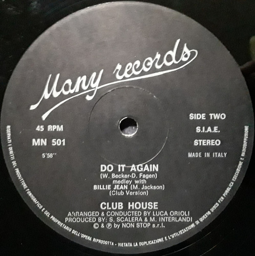 Club House - Do It Again (medley With Billie Jean) Vinil 12 | MercadoLivre