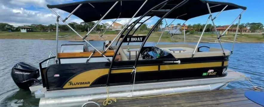 Lancha Pontoon Fboat 7500 Mercury 200hp Carreta - 2024 Mg