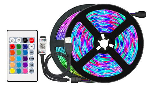Tira De Luces Bluetooth + 2835rgb De 24 Teclas, No Resistent
