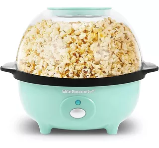 Máquina De Palomitas Elite Gourmet 3 Qt 120 Volts 650 Watts Azul