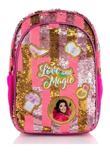 Mochila Polinesios Leslie Primaria Backpck Ad714 Color Rosa Diseño De La Tela Poliéster