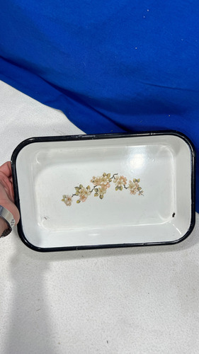 Fuente Bandeja Para Horno Enlozada Capea Blanco (Usado)