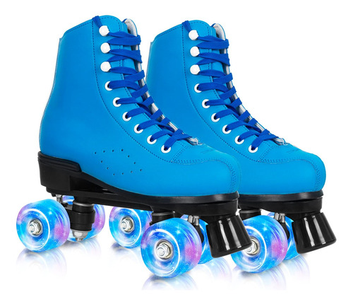 Roller Skates For Women Adult With Pu Leather High-top Doubl