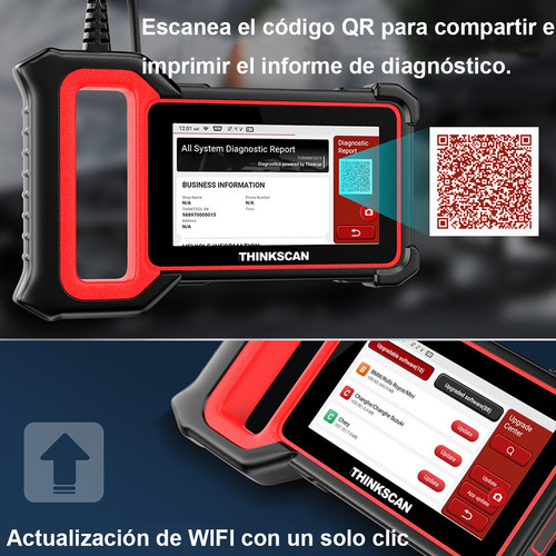 Escáner automotriz obd2 thinkcar thinkscan pluss7 para autos