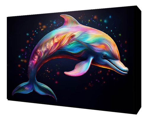 Cuadro Decorativo Delfin Colores A0250b Cuadro