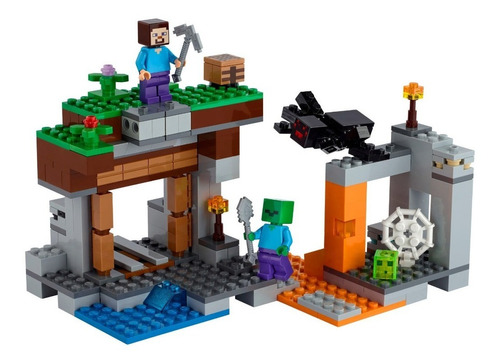 Bloques para armar Lego Minecraft The "abandoned" mine 248 piezas  en  caja