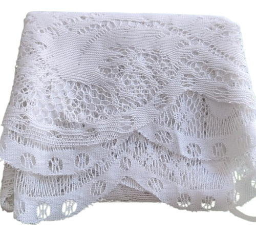 Mantel Redondo Blanco Bordado Industrial 1,80 Cms Largo Blanco Flores Calado Bordado Industrial (Usado)