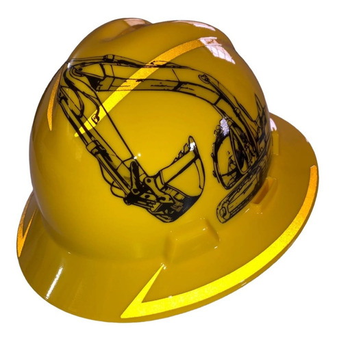 Casco Seguridad Msa Amarillo Reflejante Diseño