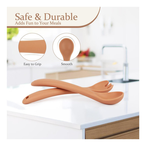 8pcs Silicone Para Niños Pequeños Y Set De Cuchara | Bpa Sin