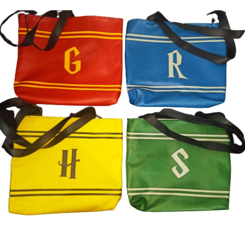 Cartera Totebag Harry Potter Hogwarts Escudos Casas 