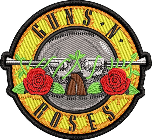 Parche Bordado Guns N Roses 10.5x10cm. Metal/rock Clasico