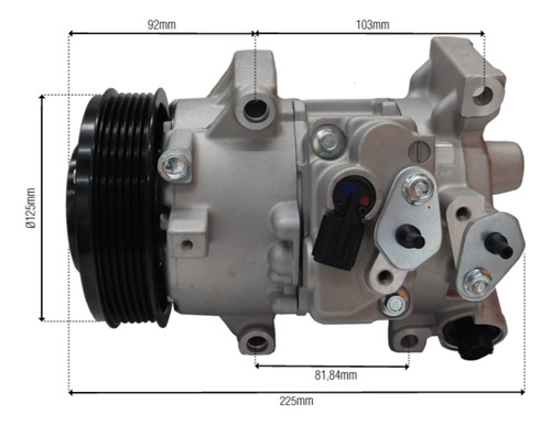 Compressor Tse14c Corolla 1.8 2 Sensor E Torre 2012 A 2015