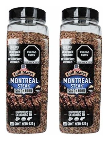 2pack Sazonador Para Carne Montreal Steak Mccormick 822g C/u