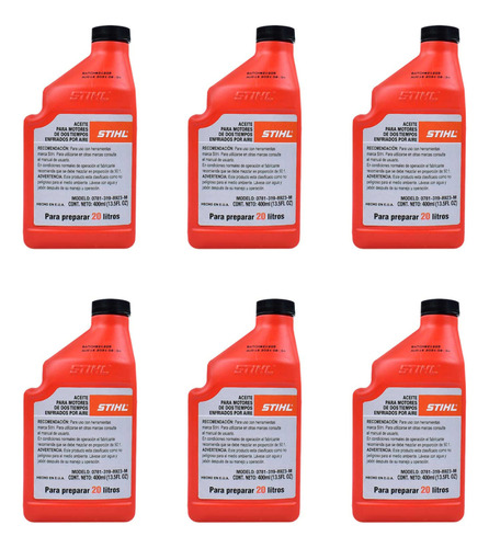 Aceite Stihl Hp 2 Tiempos - 400 Ml 6 Piezas