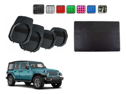 Tapetes 4pz Color 3d + Cajuela Jeep Wrangler Sahara 07 - 24