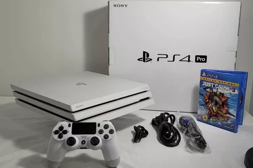 Playstation 4 Pro Branco - Ps4 Pro Branco 1tb Completo Nf