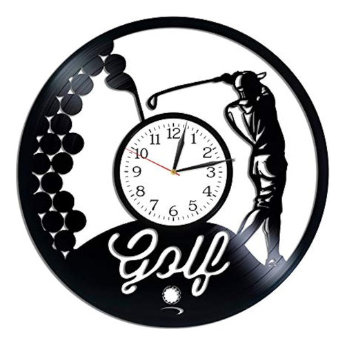 Kovides Golf Room Art Lp Vinilo Retro Record Reloj De Pared 