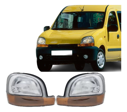 Juego Par Focos Delanteros Renault Kangoo 1 1999 2000 2001