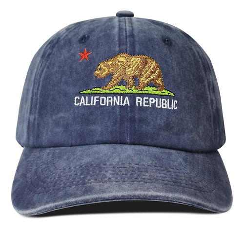 Embroidered California Bear Baseball Hats